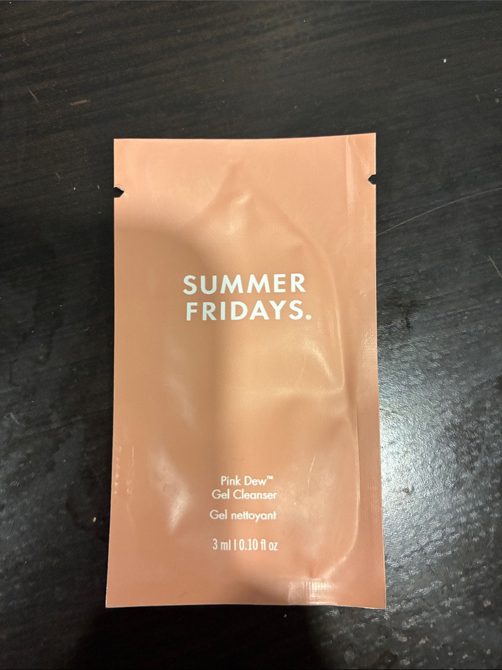 Summer Fridays Pink Dew Gel Cleanser Sachet - Peach-Toned Packaging